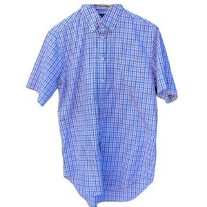 M&S Collection Mens White Collared Stripped Shirt